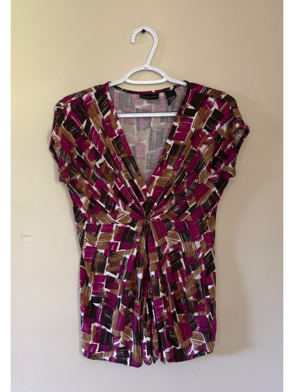 New York & Company Womens XSmall Multicolored Stretch Sleeveless Blouse